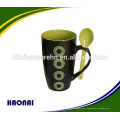 ceramic spoon mug,coffee mug with spoon